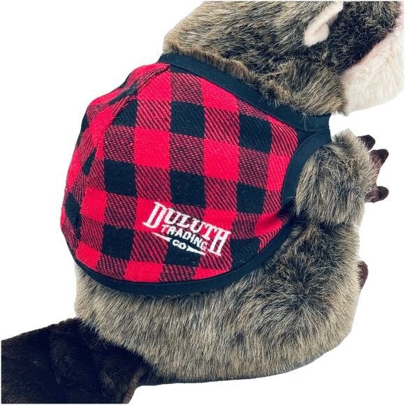 Duluth Trading Company Angry Beaver Plush Stuffed Animal Red Plaid Shirt - Picture 6 of 10